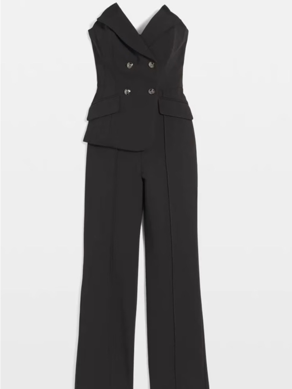 WHBM Double Weave Tuxedo Jumpsuit size 4 - Picture 5 of 6